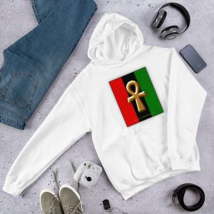 The True World Order “Ankh Key of Life” Hooded Sweatshirt, Unisex, White