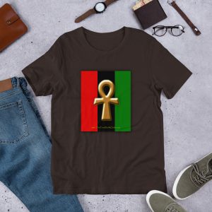 The True World Order “Ankh Key of Life” Short-Sleeve Unisex T-Shirt, Brown