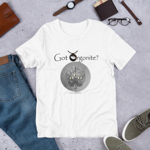 The True World Order “Got Orgonite?” Short-Sleeve Unisex T-Shirt, White