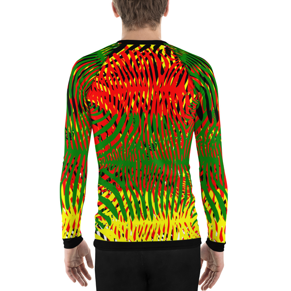 The True World Order “African Colors Zebra Print” Men’s Rash Guard Long ...