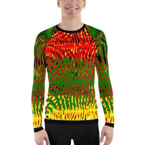 TTWO-African-Colors-Zebra-Print-Mens-Rash-Guard_mockup_Front_On-Model