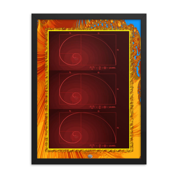 The True World Order "Golden Ratio Power In Numbers" Framed Poster, 18x24