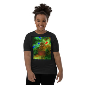 The True World Order “Ankh, Galaxy and Golden Ratio” Youth Short Sleeve T-Shirt, Black